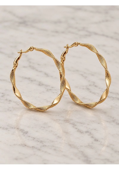 Burgu Halka Küpe Gold Renk