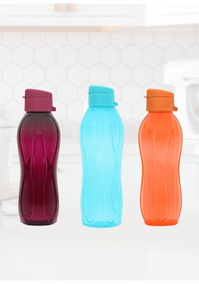 3 Lü Set Matara Okul Suluğu Kapaklı Plastik Su Şişesi 750 Ml Diğer