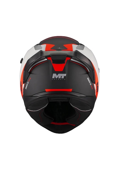 Mt Helmets Breaker Sv Inception B5 Kapalı Kask Siyah - Beyaz - Kırmızı