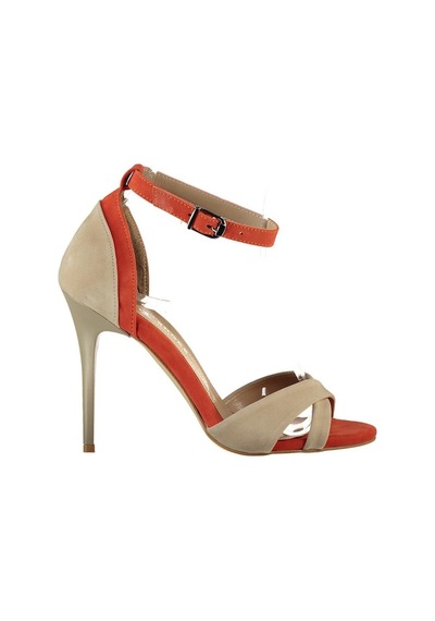 Fox Shoes Ten/Turuncu Kadın Topuklu Ayakkabı B922113802