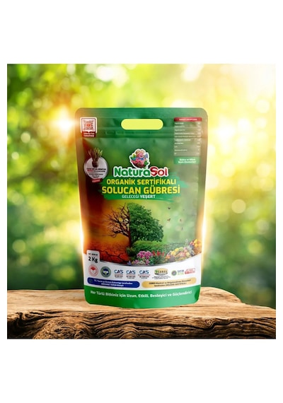 Naturasol ORGANİK SERTİFİKALI Solucan Gübresi 1.5 Kg (3 Litre) Sebze-Meyve, Çiçekler, Çim ve Süs Bitkileri