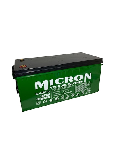 Micron 12v 200 Ah Japon Teknoloji Vrla Jel Akü Akü Batarya, Pil