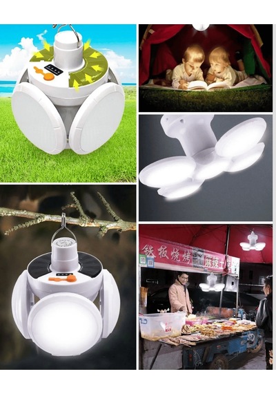 Katlanabilir Solar Led Lamba, 45 Led, 2400mah, Ip65 Su Geçirmez
