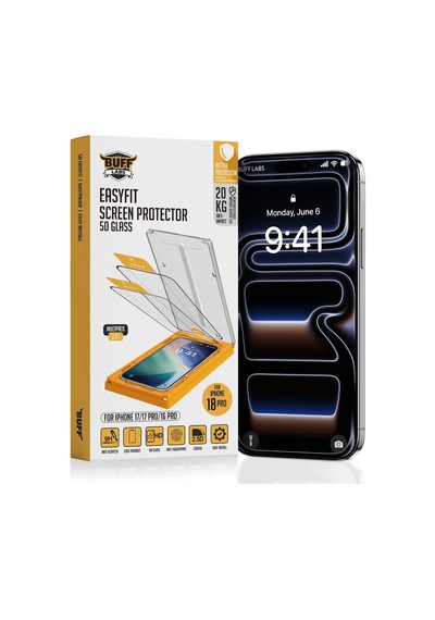 5d Glass Easyfit 2 Adet Kolay Uygulama Aparatlı Ekran Koruyucu Temperli Şeffaf Cam İphone 17 / İphone 17 Pro/iphone 16 Pro