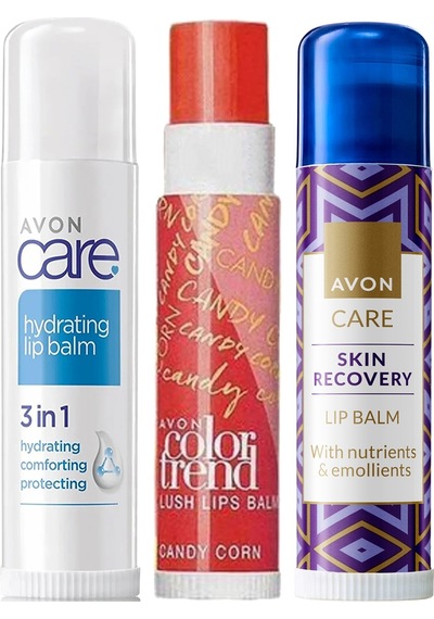 Avon Care Nemlendirici + Skin Recovery + Color Trend Lush Candy Corn Dudak Balmı 3'lü Set