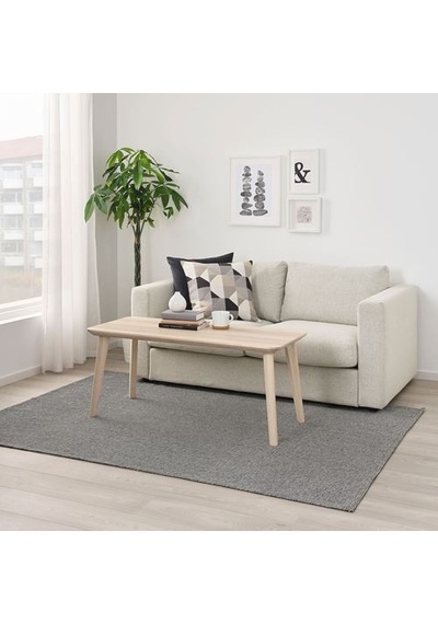 Ikea Tıphede Halı 155 X 220 Cm Beyaz - Gri Beyaz-gri