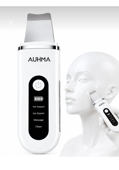 Auhma Ahb-13 Ultrasonik Cilt Temizleme Cihazı 4 Modlu İyon Teknolojili Siyah Nokta & Gözenek Temizleyici Yüz Masaj Aleti