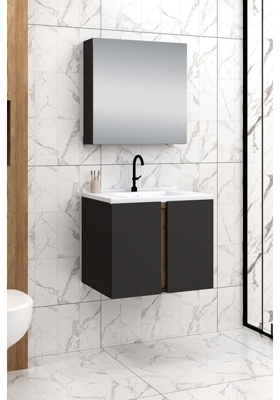 %100 Mdf 65 Cm Lavina Banyo Dolabı Beyaz