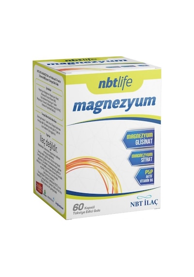 NBT Life Magnezyum Bisglisinat ve Sitrat 60 Kapsül