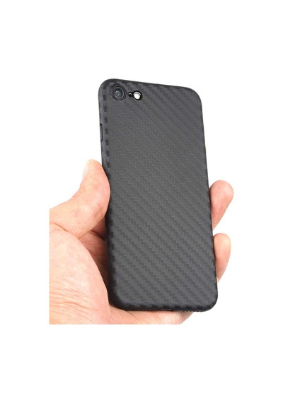 Apple Uyumlu iPhone 7 8 Se Kılıf Şık Karbon Fiber Tasarım Siyah