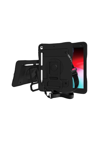 Apple Uyumlu iPad 10.2 (8.Nesil) Zore Yeni Nesil Kalem Bölmeli Defender Tablet Silikon