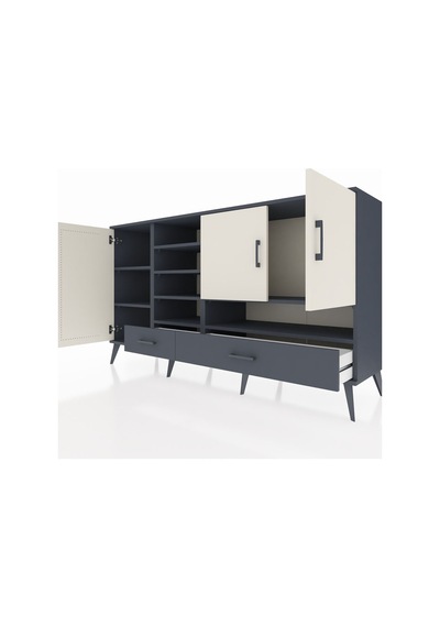 Hyperion Konsol 8 Raflı 2 Çekmeceli 3 Kapaklı 176x44x99 Antrasit- Antrasit-aytaşı/antrasit Hyperion Konsol 8 Raflı 2 Çekmeceli 3 Kapaklı 176x44x99 Antrasit- Antrasit-aytaşı/antrasit