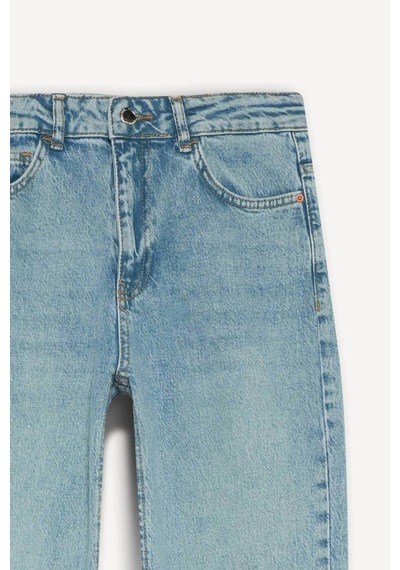 Defacto Comfort Straight Normal Bel Bilek Boy Jean Yıkamalı Pantolon G2215ax25wnnm28 Mavi