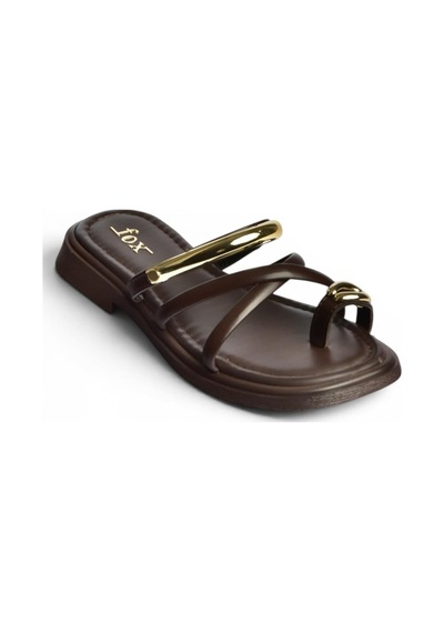 Fox Shoes Y973611309 Kahverengi Kadın Terlik
