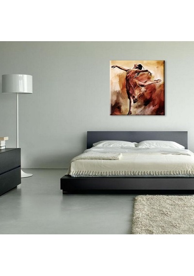 Dans Eden Kadın Kanvas Tablo 100x100cm