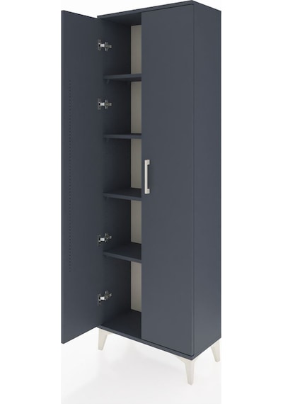 Arges Dolap 4 Raflı 2 Kapaklı 60x30x182 Antrasit-antrasit Antrasit