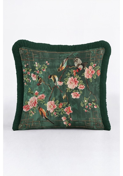 Egzotik Kuşlu Çiçekli Vintage Tasarımlı Saçaklı Yastık Kılıfı - Pembe Gri Püsküllü Kırlent Kılıfı Puslu Sahil Nektar Egzotik Kuşlu Çiçekli Vintage Tasarımlı Saçaklı Yastık Kılıfı - Pembe Gri Püsküllü Kırlent Kılıfı Puslu Sahil Nektar