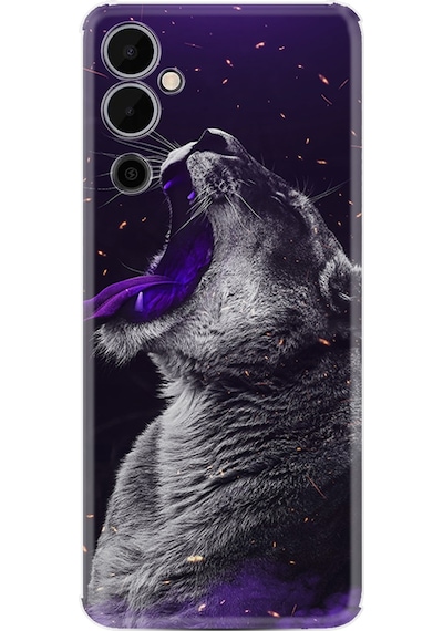 Tecno Pova 4 Kılıf Silikon Desen Özel Seri Purple Leopar 1750