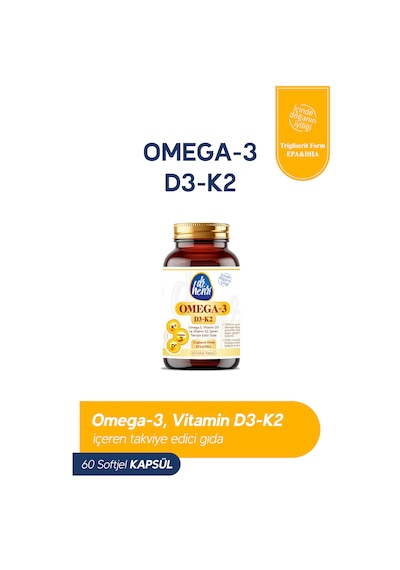 Dr. Henri Omega3 D3K2 EPA & DHA Takviye Edici Gıda 60 Kapsül