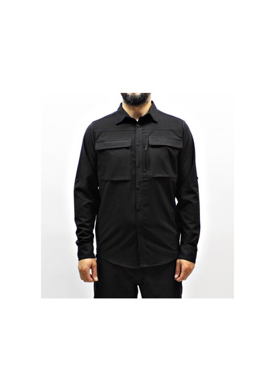 Siyah Flex Tactical Outdoor Taktik Gömlek Siyah