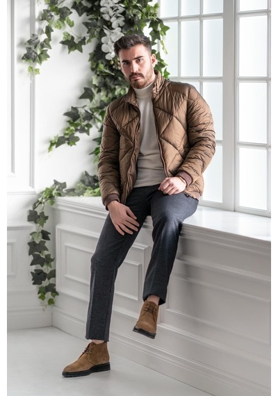Ecer Kapşonlu Regular Fit Erkek Kalın Şişme Mont
