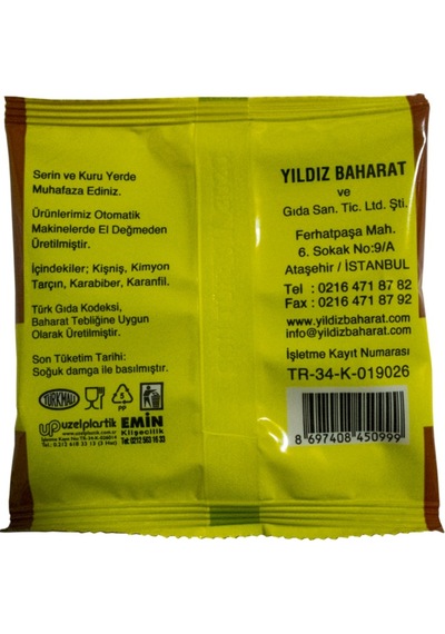 Yıldız 5 Türlü Baharat 10 x 10 G