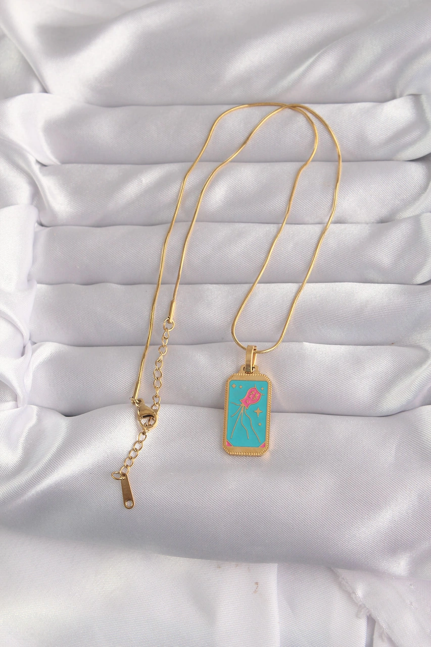 316l Çelik Gold Renk Mi Mineli Tarot Kolye Tj-bko9030 Altın - Çok Renkli