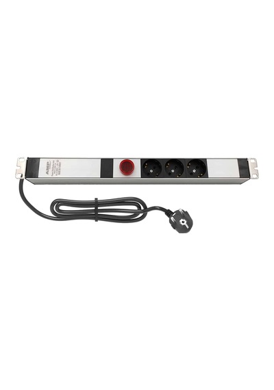 Amp Connect 19" 1u 3'lü Schuko Direkt Bağlantılı Volt/amper Gösterheli Kabinet Grup Prizi Pdu