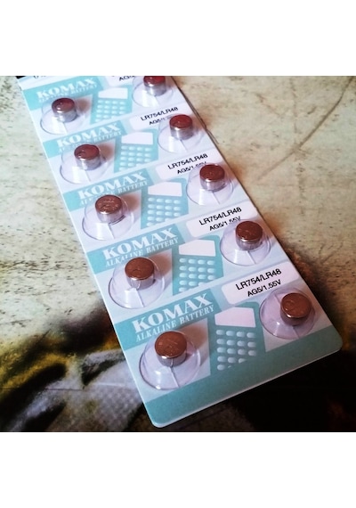 Button Alkalıne Battery Ag Seria Ag 5 Pil Lr754 Pil Sr393 Pil Lr48 Pil Ag5 Pil Saat Pili Yedek Pil