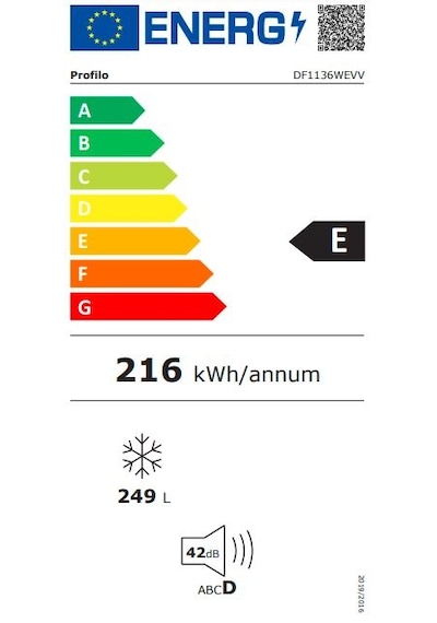 Profilo DF1136WEVV 258 LT 7 Çekmeceli Dikey Derin Dondurucu