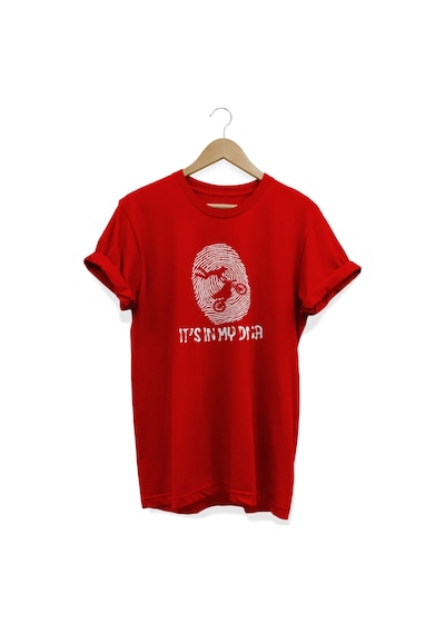 It' S In My Dna Baskılı Kırmızı T-shirt kırmızı