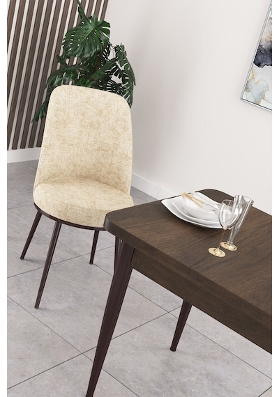 Canisa Concept Nil Serisi 70x110 Sabit Mutfak Masası Takımı Barok Desen Masa 4 Krem Sandalye Krem Canisa Concept Nil Serisi 70x110 Sabit Mutfak Masası Takımı Barok Desen Masa 4 Krem Sandalye Krem