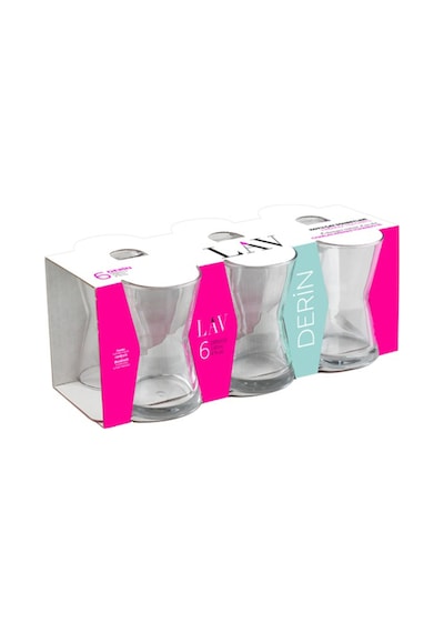 Lav Derin Cam Çay Bardağı 6 Kişilik 140 ml