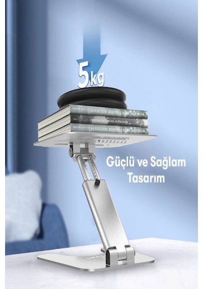 Notebook / Macbook Modelleri İle Uyumlu Uzayabilen Katlanabilir Ayarlı Çok Sağlam Alüminyum Tutucu