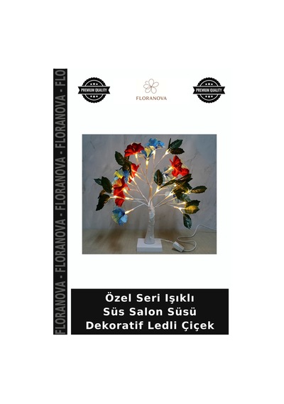 Özel Seri Işıklı Süs Salon Süsü Dekoratif Ledli Çiçek Çok Renkli
