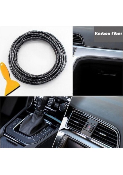 Carmind Karbon Torpido Şerit Fitil 5mt