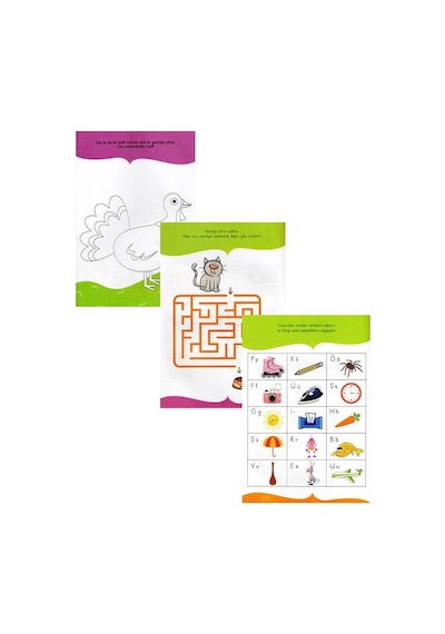 Yaratıcı Çocuklar Okula Hazırlanıyorum Boyuyorum Büyüyorum Ve Dikkat Ediyorum 3lü Set