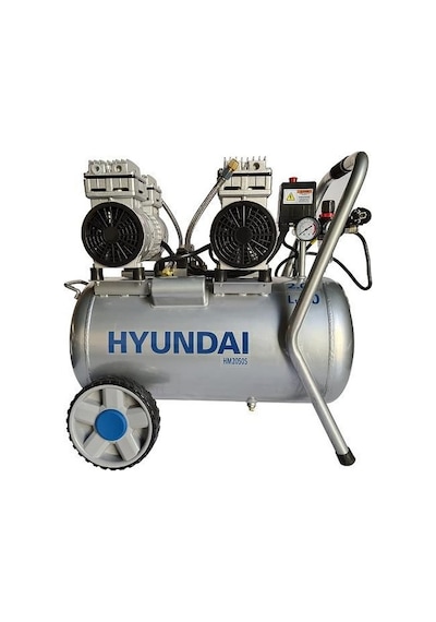 Hyundai HM2050S 50 LT Sessiz Yağsız Hava Kompresörü Gri