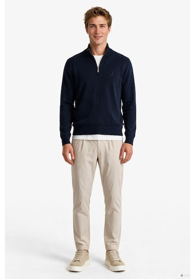 Nautica Erkek Lacivert Regular Fit Triko-24207