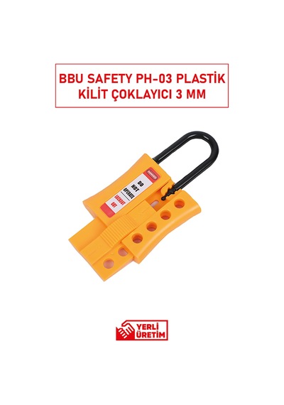 Bbu Safety Ph-03 Plastik Kilit Çoklayıcı 3 Mm İnce Çeneli, 6 Kilitli Loto Güvenlik Aparatı