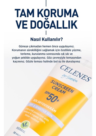 Herbal Güneş Kremi Kuru Ve Hassas Ciltler Spf 50+ 50ml, 5160155