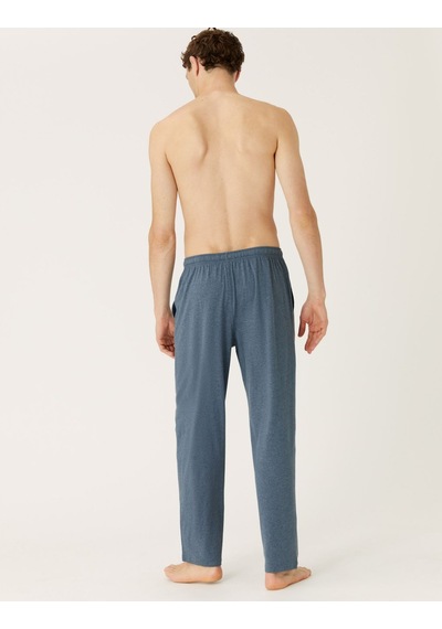 Marks & Spencer Saf Pamuklu 2'li Pijama Altı Seti T07000500 Mavi