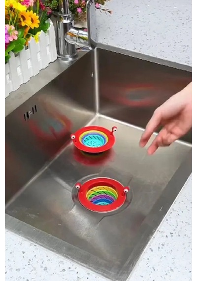 6 Kademeli Renkli Lavabo Süzgeçi Lavabo Mesh Süzgeç Kapağı Banyo Mutfak Süzgeci Plastik Diğer