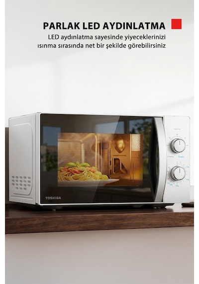 Toshiba MWP-MM20P WH 20 L 5 Isı Seviyesi Beyaz Mikrodalga Fırın