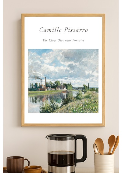 Camille Pissarro Doğal Ahşap Çerçeveli Poster, Dekoratif Sanatsal Duvar Tablosu