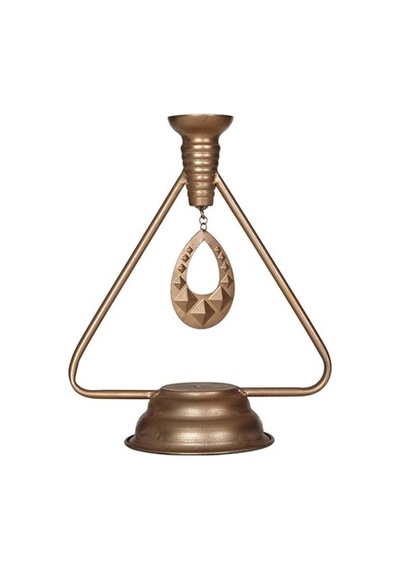 Vitale Rusty Gold Çan Modeli Mumluk 13X29 CM Ak.Gn0006
