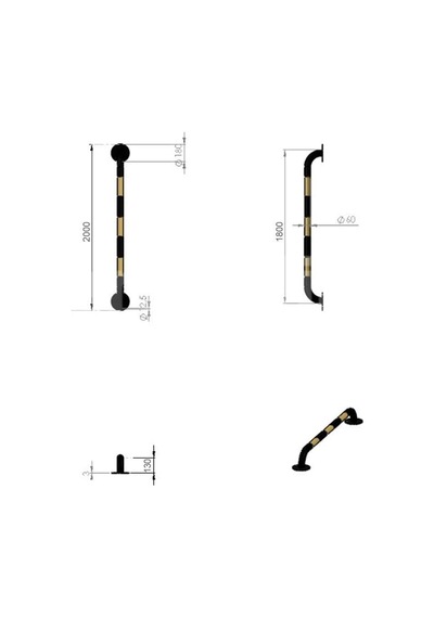 Boru Tip Otopark Araç Stoperi 10'lu Set 60 Mm Dayanıklı Park Demiri-661