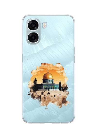 Oppo A6t - A6x Uyumlu Mescid-i Aksa Tasarımlı Baskılı Silikon Kılıf Renkli