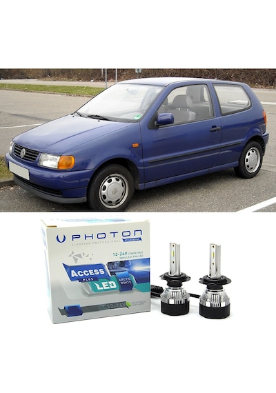 Vw Polo Uzun+kısa Far Ampulü H4 Access Yeni Seri Beyaz 1994-2001
