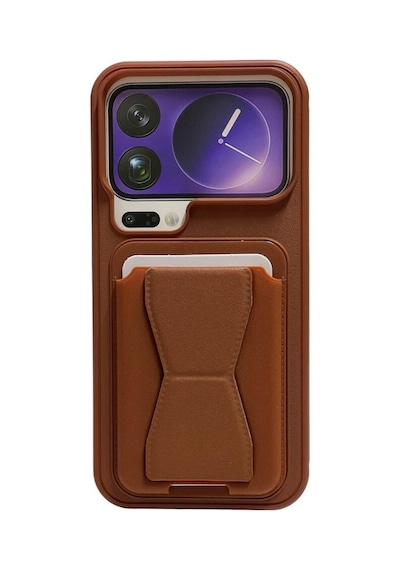 Teleplus Xiaomi 17 Pro Max Kılıf Folding Kartlıklı Standlı Suni Kapak
